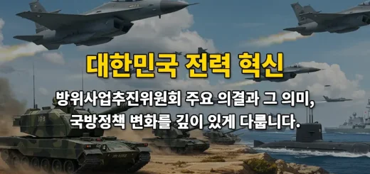 제170회 방위사업추진위원회가 밝힌 국방력 강화 비밀 5가지