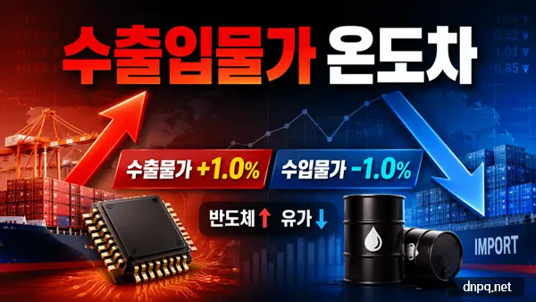 수출입물가 온도차 커져…수출 1.0%↑·수입 1.0%↓, 반도체가 갈랐다