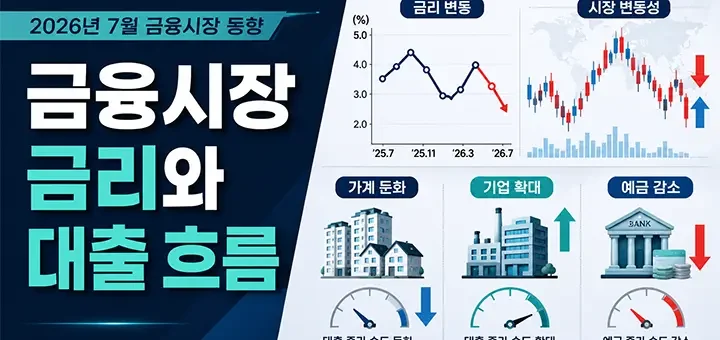 금리 상승과 주가 조정, 기업대출 7.7조원 늘고 은행 수신 30조원 감소