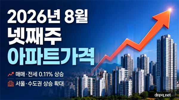 2026년 8월 넷째주 아파트가격, 서울 0.29% 뛰었는데 강남은 -0.11%