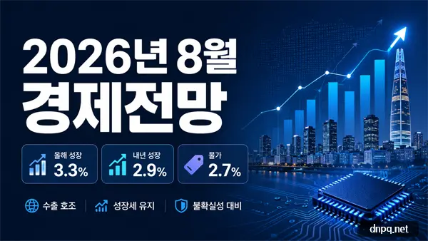 2026년 8월 경제전망, 성장률 3.3%로 껑충…반도체가 판 바꿨다