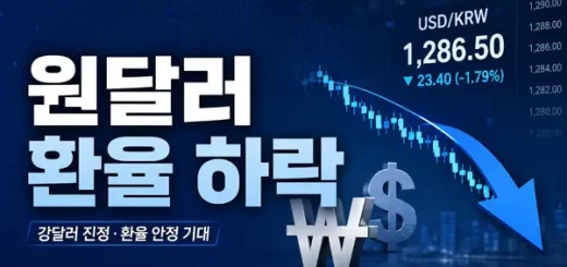 원달러 환율 하락 1,416원…외국인 216.5억달러 빠졌다